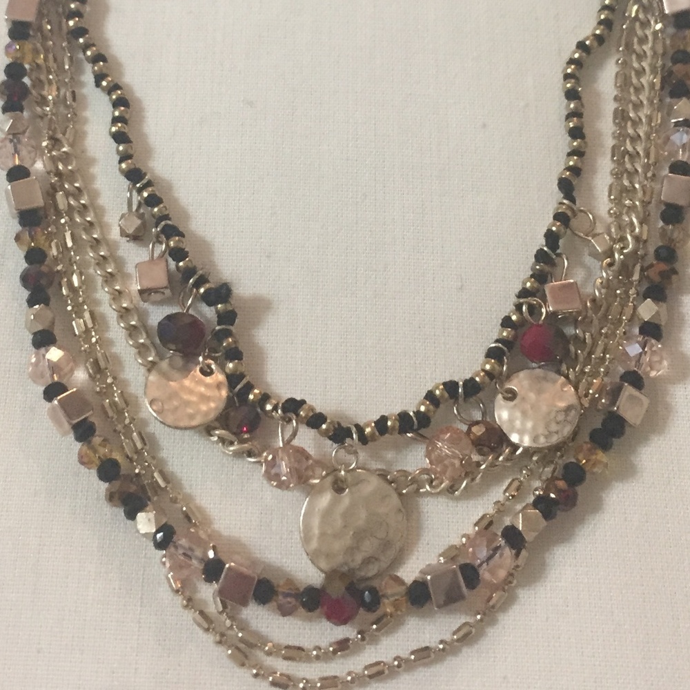 LOFT BY ANN TAYLOR DOUBLE STRAND BEADED NECKLACE - Picture 3 of 4